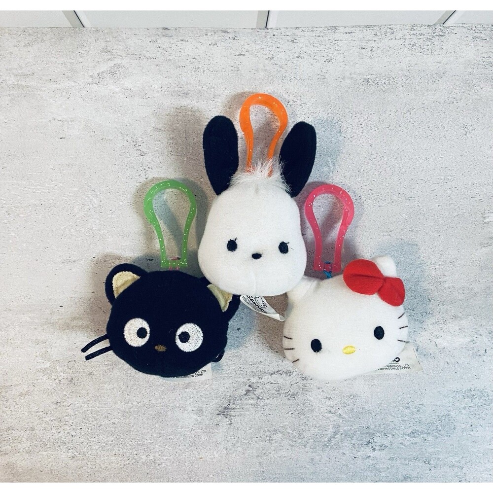 Vintage Panchoco, Hello Kitty, Sanrio Chocolate Lot Of Three Backpack Clips